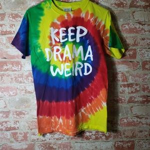 Tie Dye Keep Drama Weird Tee (Small)